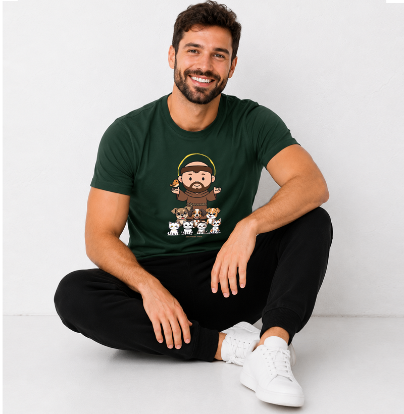 São Francisco com cachorros e gatos - Imagem 2