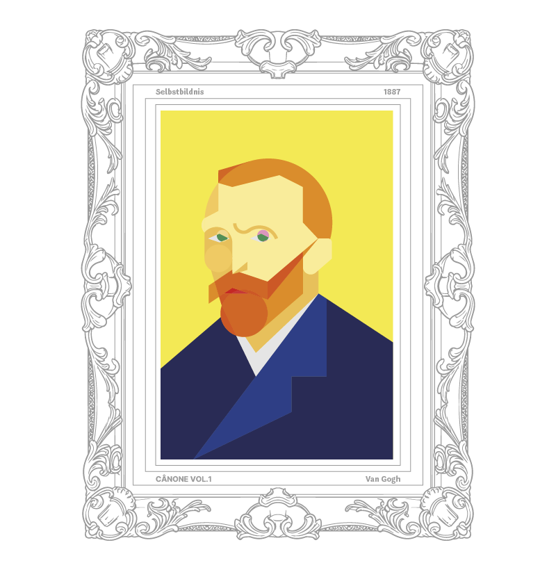Camiseta Selbstbildnis - Vincent Van Gogh - Edição Moldura - Imagem 3