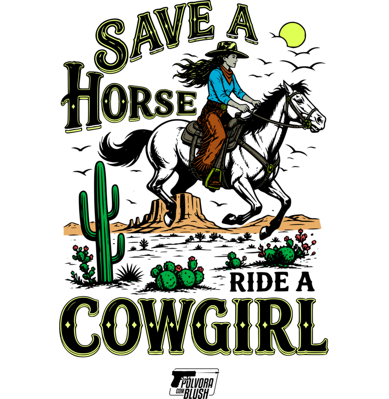 Save a Horse Ride a Cowgirl Pólvora com Blush - Imagem 2