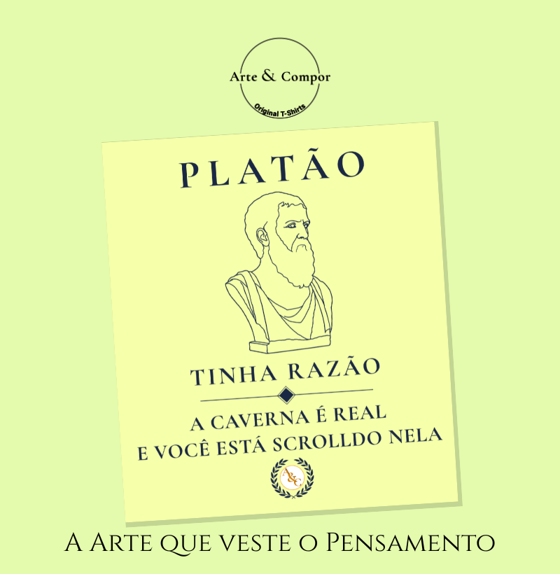 Camiseta Filosófica Platão: O Mito do Scroll - Imagem 4