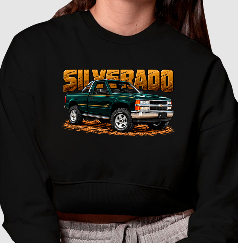 Moletom cropped feminino Silverado - Imagem 3
