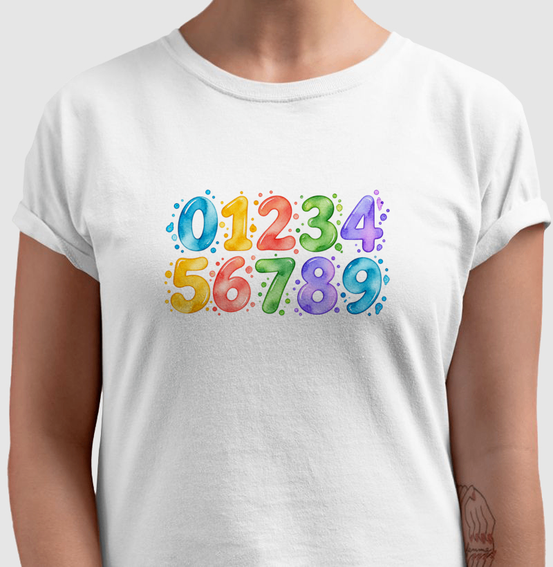 Camiseta Números em Cores - Imagem 2