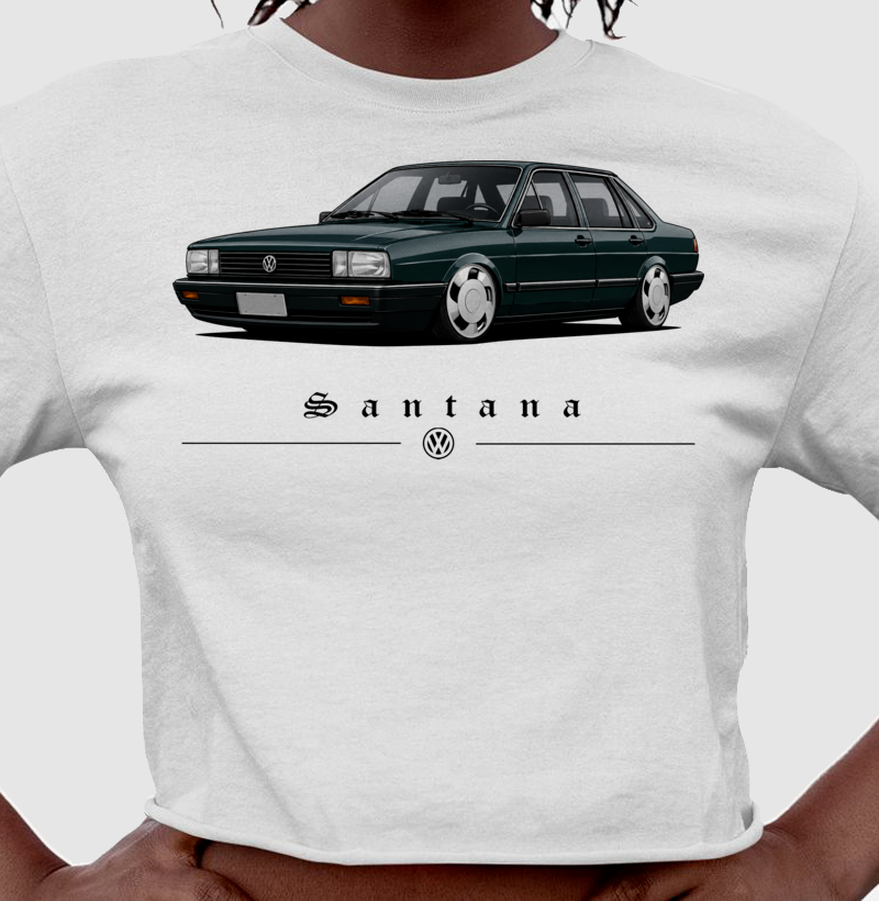 Camiseta cropped feminina Santana - Imagem 2