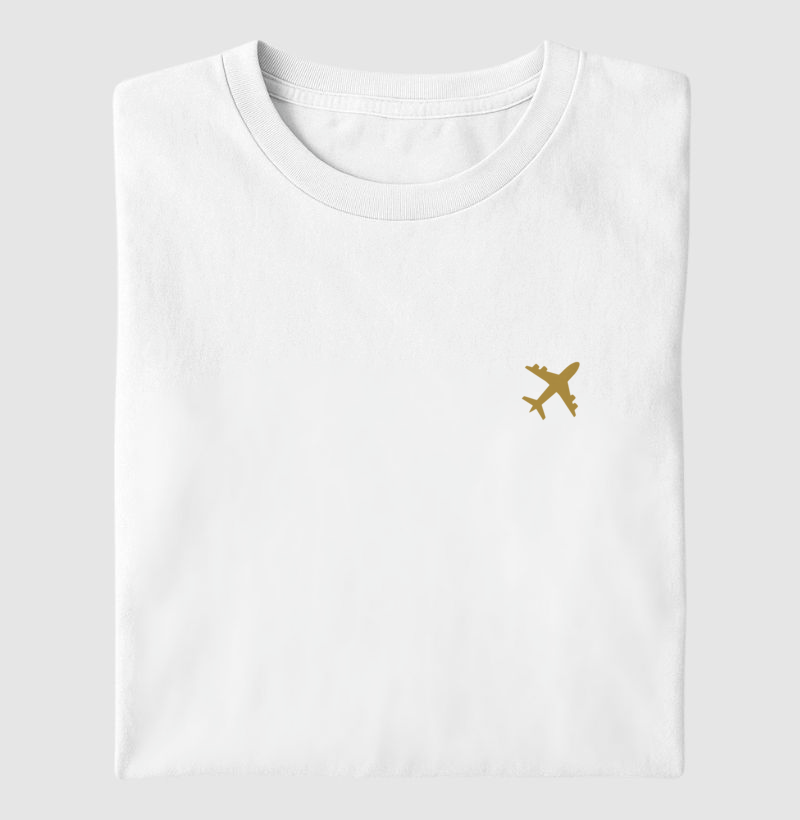 Viajante Minimalista - avião amarelo ouro - Imagem 4