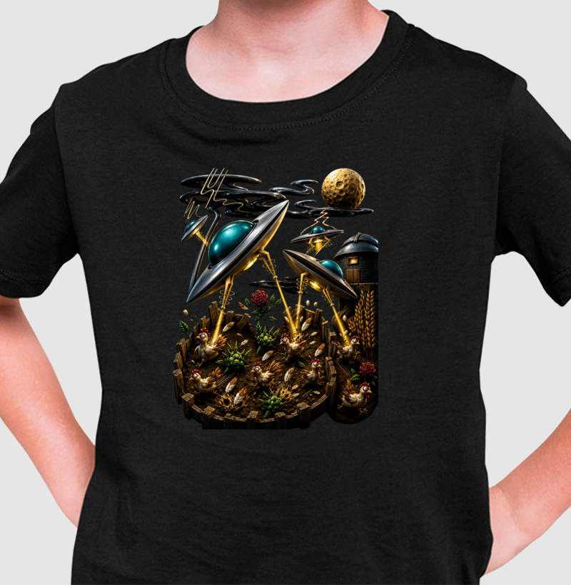 Camiseta Infantil  Atack Alien - Imagem 3