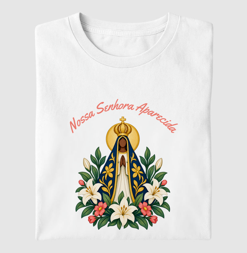Camiseta Nossa Senhora Aparecida — Manto de Amor - Imagem 3