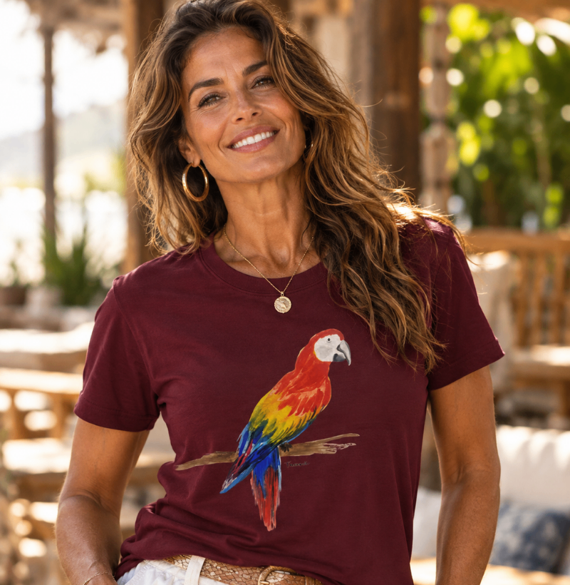 Camiseta Arara-Vermelha – Aves do Brasil - Imagem 2
