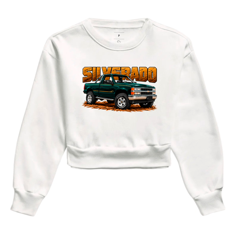 Moletom cropped feminino Silverado - Imagem 4
