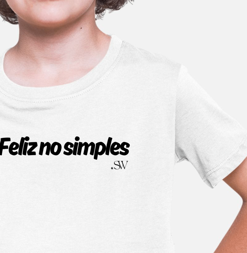 Camiseta Infantil | Feliz no Simples | Essência Minimalista - Shutter Wear SW 02 - Imagem 4