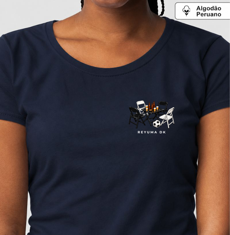 "Boteco e Resenha"- Futebol - Camiseta Algodão Peruano Masculina, Feminina e Babylook - Imagem 4