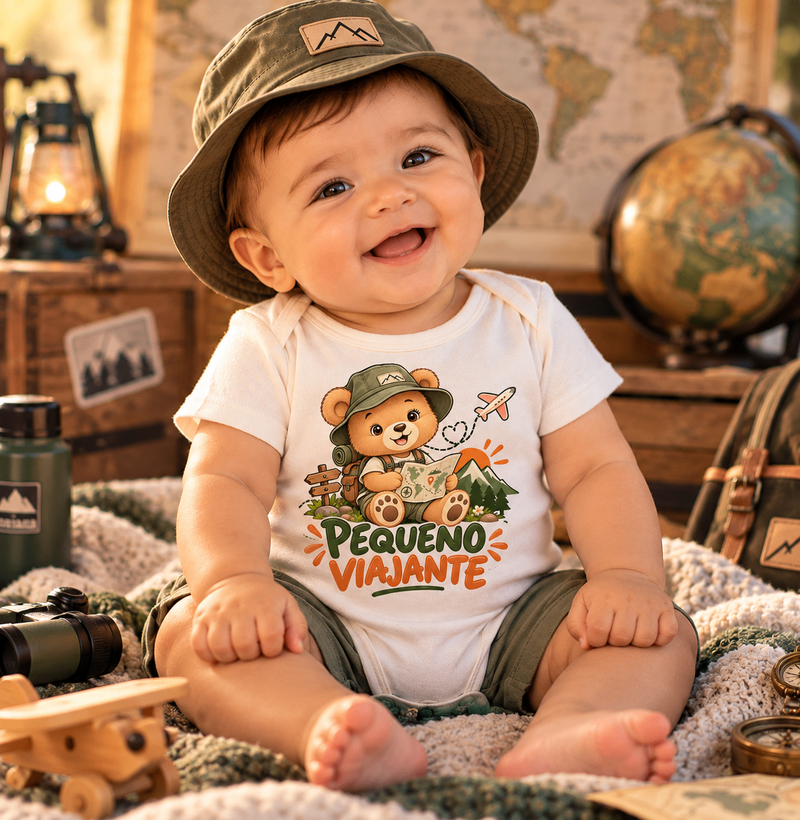 Body Infantil  | Pequeno Viajante -  Menino  - Imagem 2