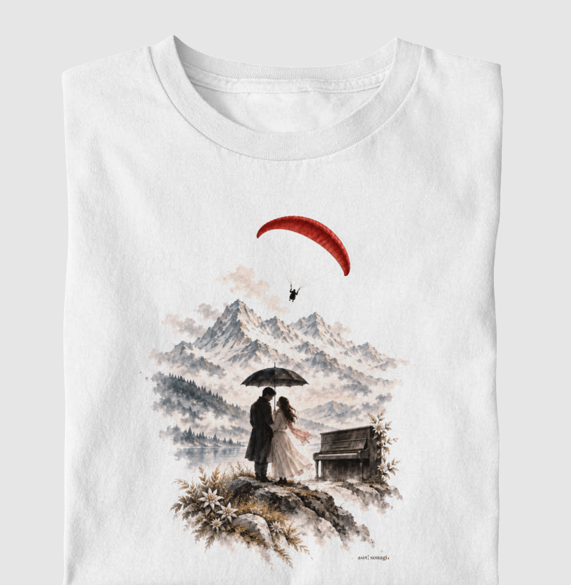 Camiseta Premium - Piano, parapente e Suiça - 3 - Imagem 2