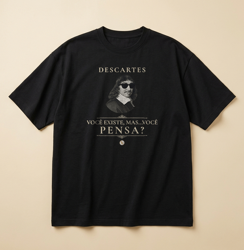 COGITO 2.0 - Camiseta Filosófica René Descartes - Imagem 3