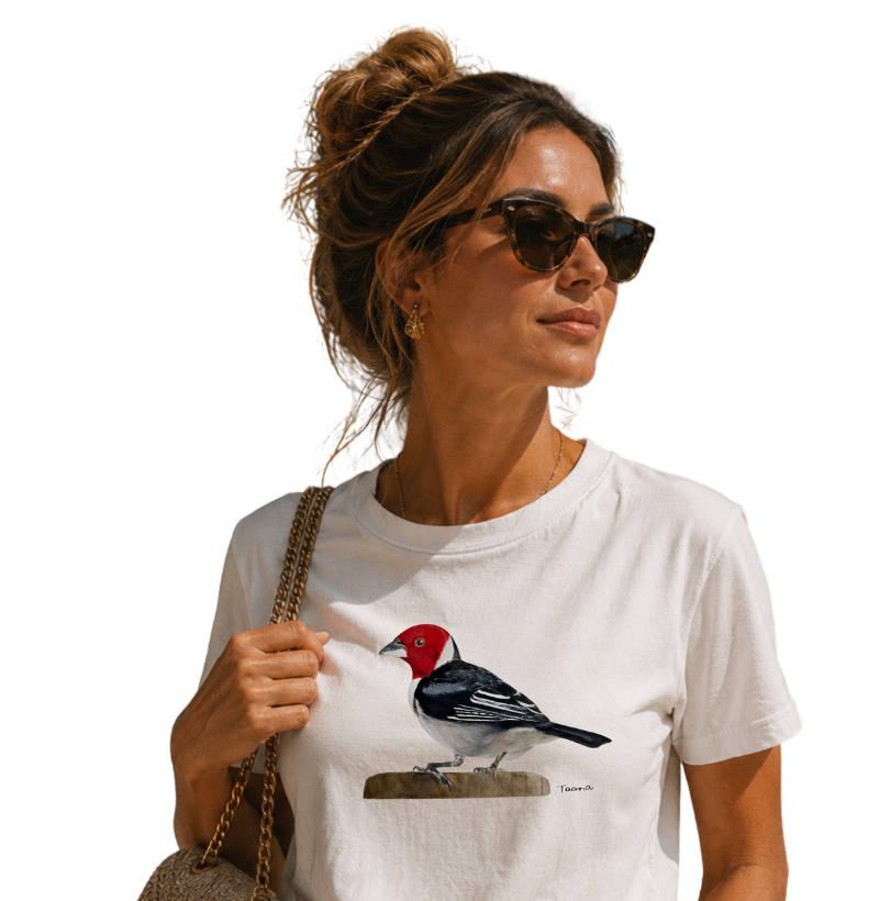 Camiseta Cardeal-do-Nordeste – Aves do Brasil - Imagem 2