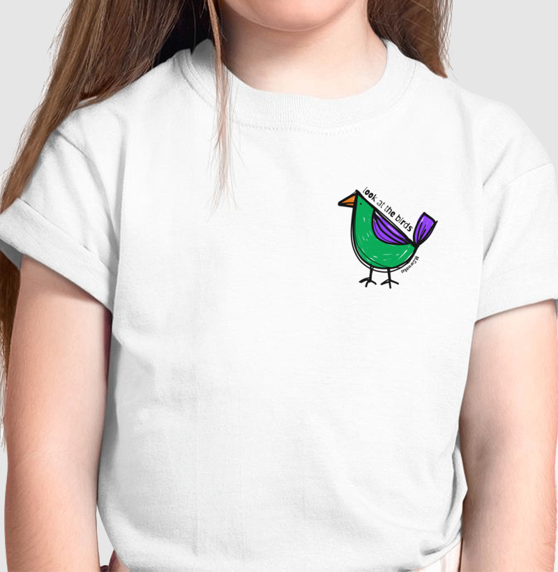 Camiseta Infantil - "look at the birds" - Imagem 4