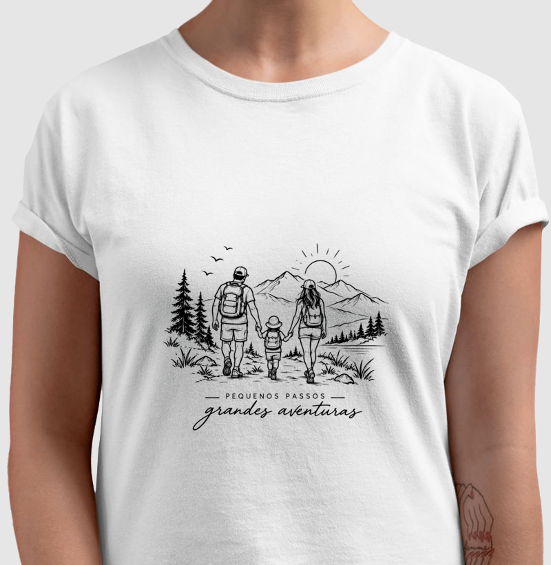 Camiseta Algodão | Pequenos Passos - Grandes Aventuras - Imagem 2