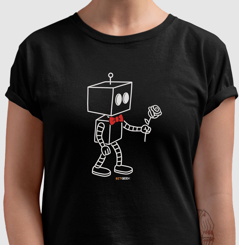 Camiseta Casal Robô Flor - Imagem 3