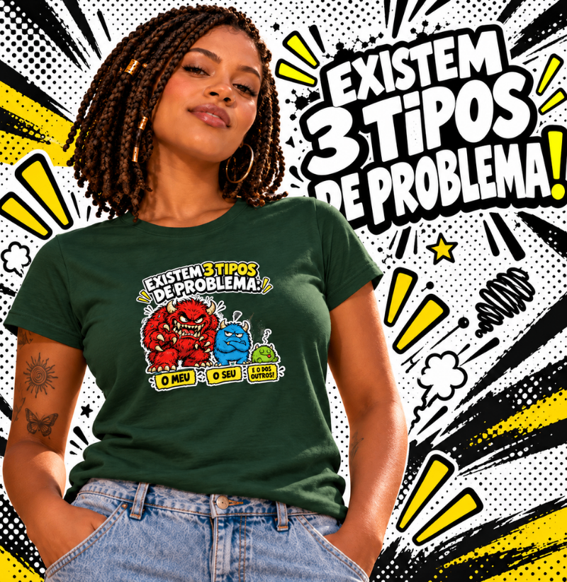 Camiseta Problemas em Algodão - Imagem 3