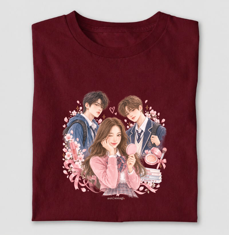 Camiseta Beleza | Romance Escolar em Aquarela - Imagem 3