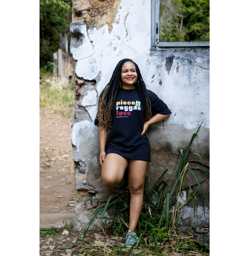 Camiseta Oversized Piece. Reggae. Love. Coleção Reggae. Unissex . Algodão Premium. - Imagem 3