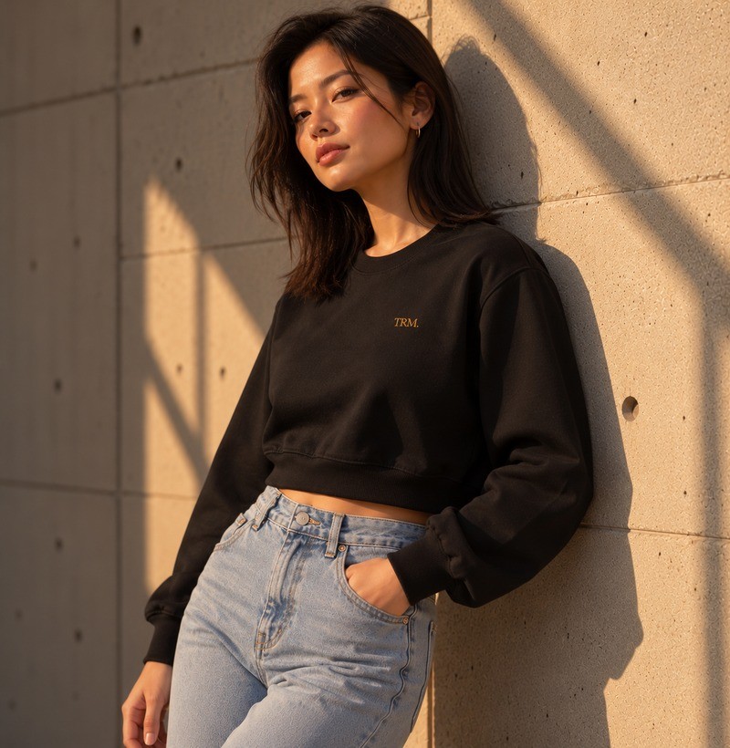 TRM Timeless Cropped Moletom Black - Imagem 3