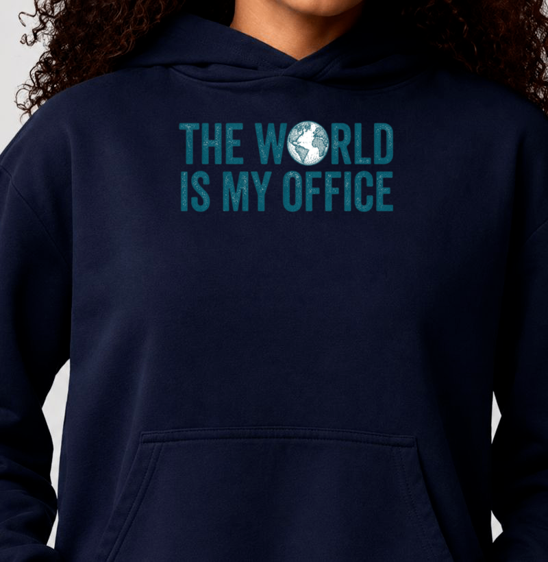 Moletom - The World is my Office - letra colorida - Imagem 3
