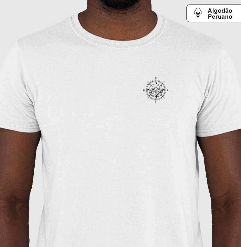 Camiseta Algodão Peruano | Branca | Bússola do Viajante - Imagem 2