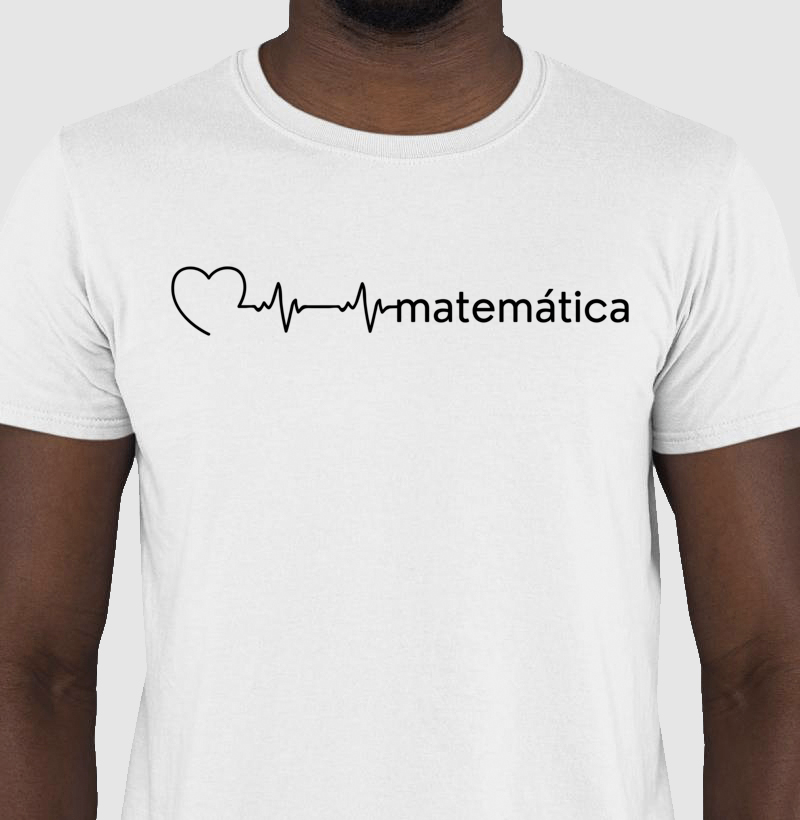 Camiseta Matemática Batimento Cardíaco - Letras Pretas - Imagem 3