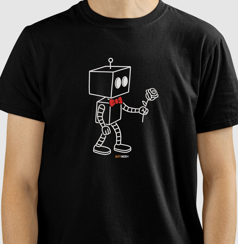 Camiseta Casal Robô Flor - Imagem 2