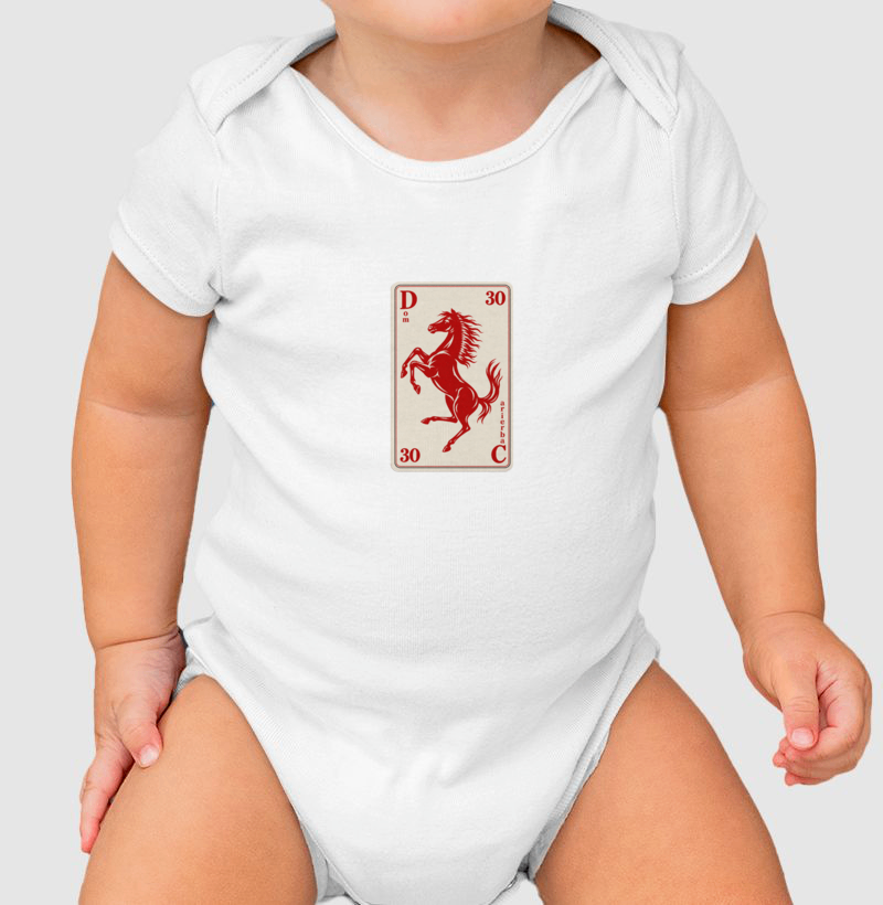 Body Infantil Carta do Cavalo  - Imagem 2
