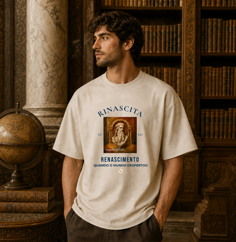 Camiseta Rinascita — O Renascer do Pensamento (Arte & Compor) - Imagem 2