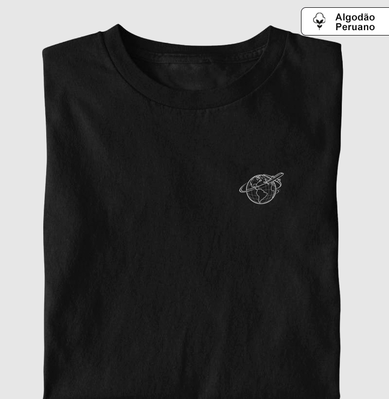 Camiseta Algodão Peruano |  Avião ao Redor da Terra - Imagem 3