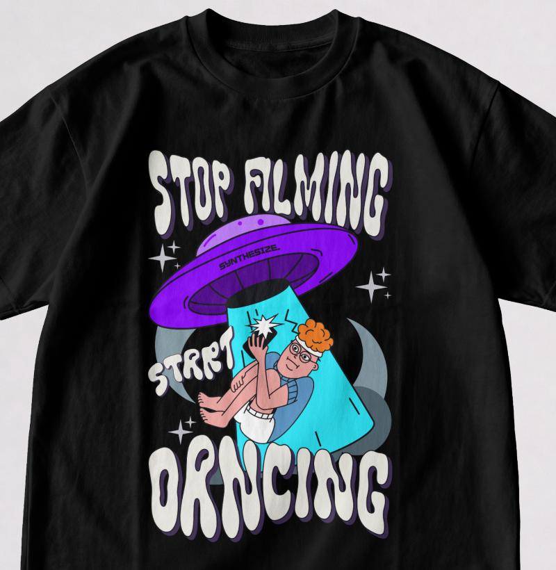 STOP FILMING — Camiseta Oversized - Imagem 2
