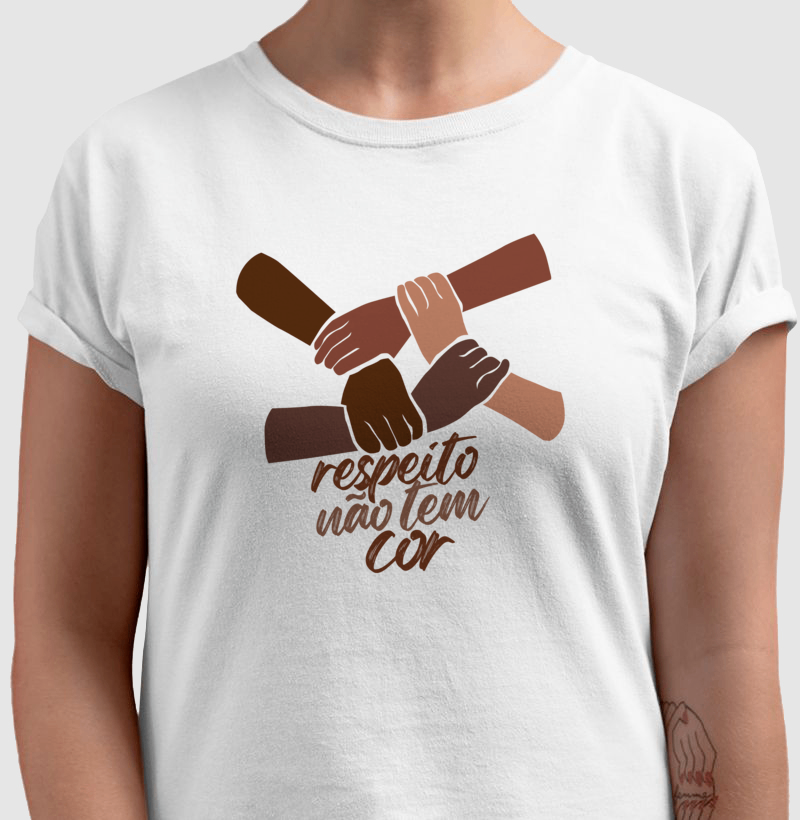Camiseta Respeito Não Tem Cor - Imagem 2