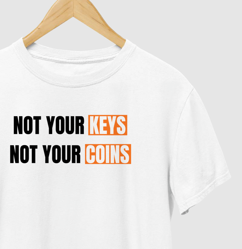 Camiseta Bitcoin Not Your Keys, Not Your Coins - Imagem 3