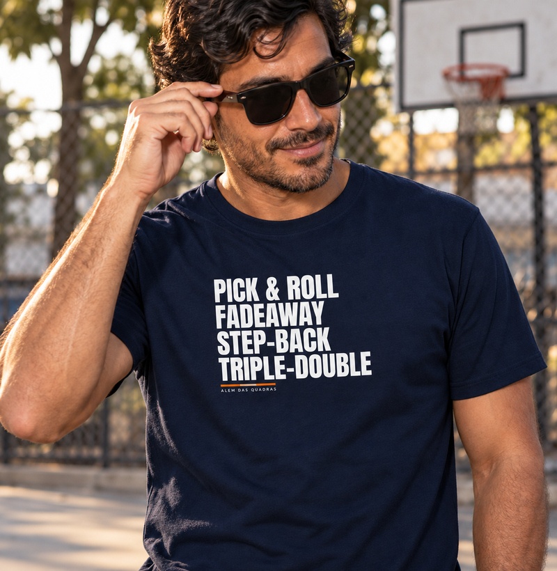 Camiseta Repertório de Jogo — Pick & Roll ao Triple Double. - Imagem 2