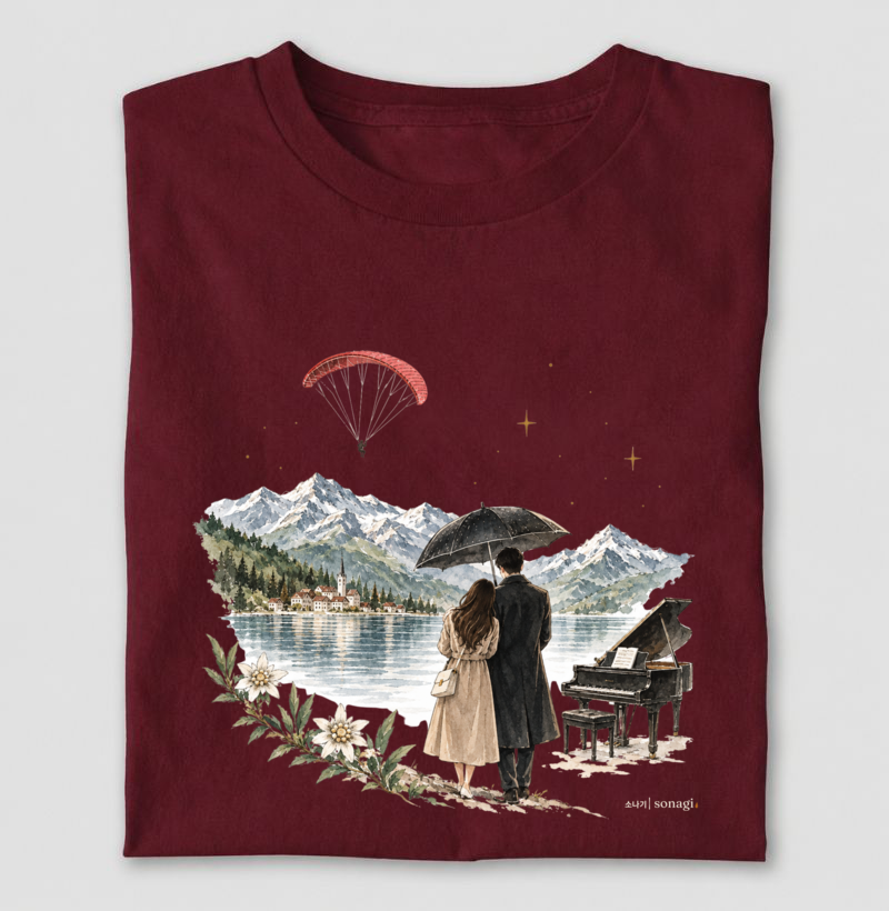 Camiseta Parapente, Piano e Suíça - Imagem 4