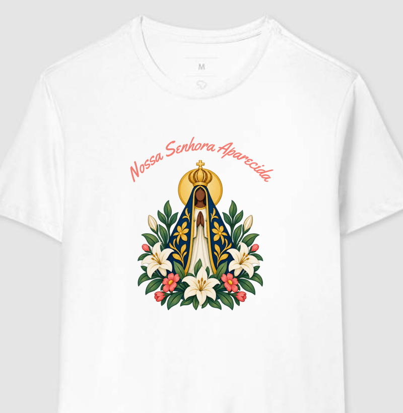 Camiseta Nossa Senhora Aparecida — Manto de Amor - Imagem 2
