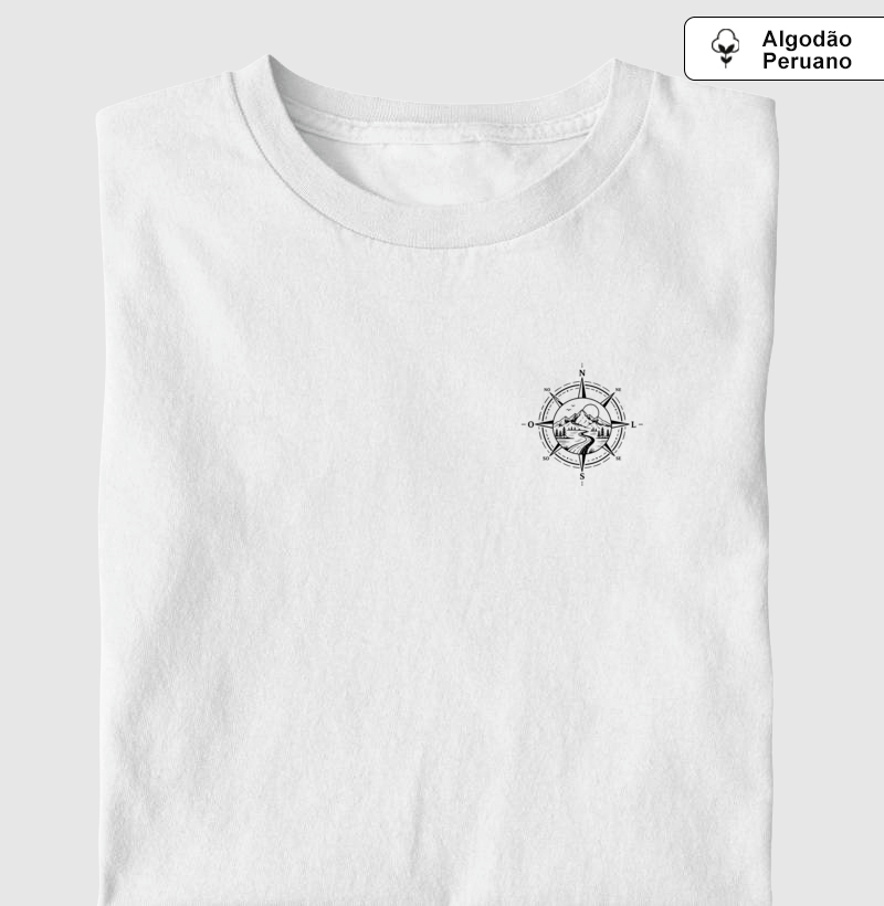 Camiseta Algodão Peruano | Branca | Bússola do Viajante - Imagem 3