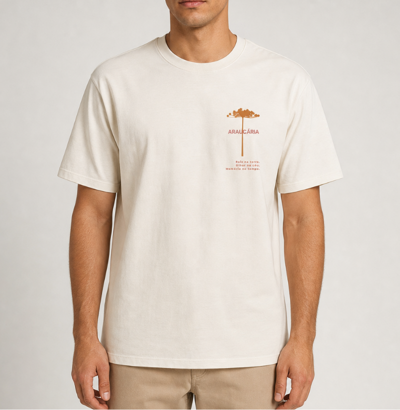 Camiseta Unissex Araucaria Raiz Na Terra  - Imagem 2