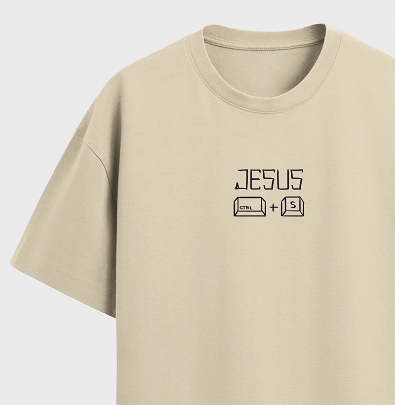 Camiseta JESUS SALVA (CTRL+S) - Oversized - Imagem 3
