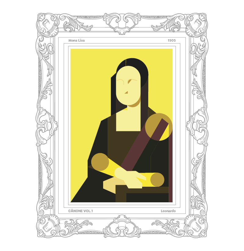 Camiseta Mona Lisa - Leonardo da Vinci - Edição Moldura - Imagem 3