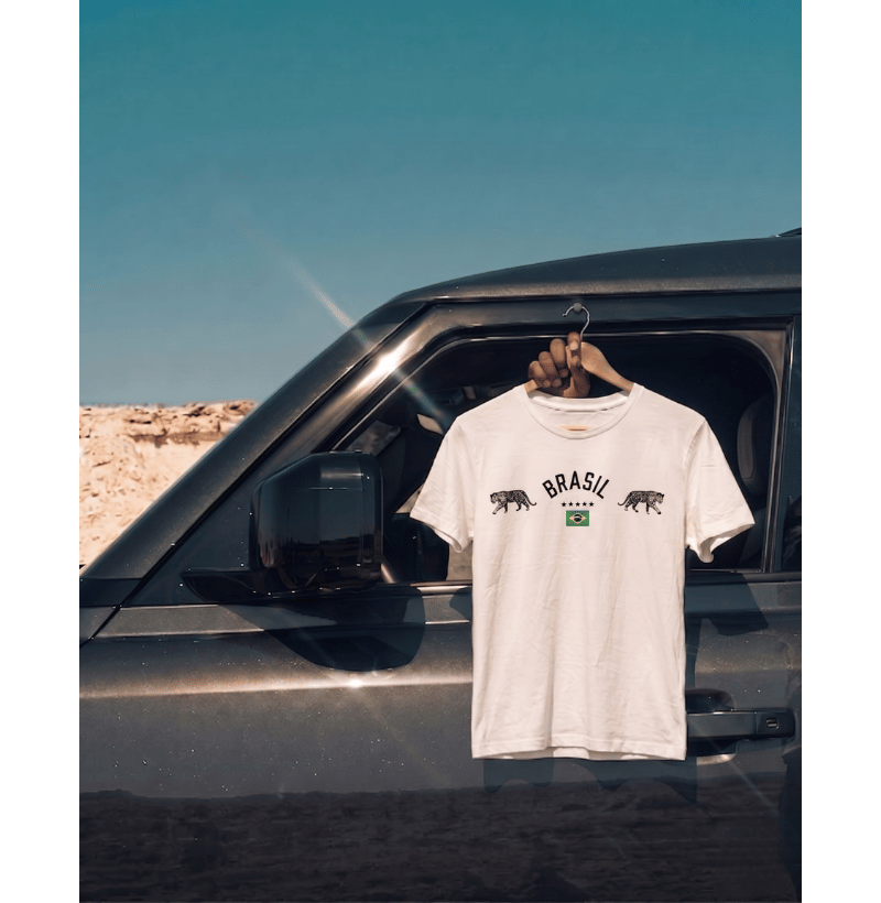 Camiseta Masculina Brasil Estrelas e Onças - Imagem 2