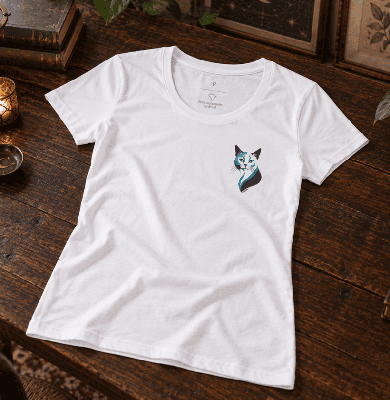 Gata Azul Minimalista - Imagem 3