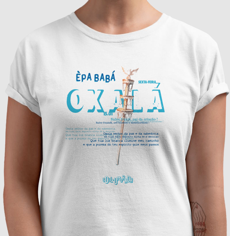 camiseta OXALÁ oração masculina - Imagem 3