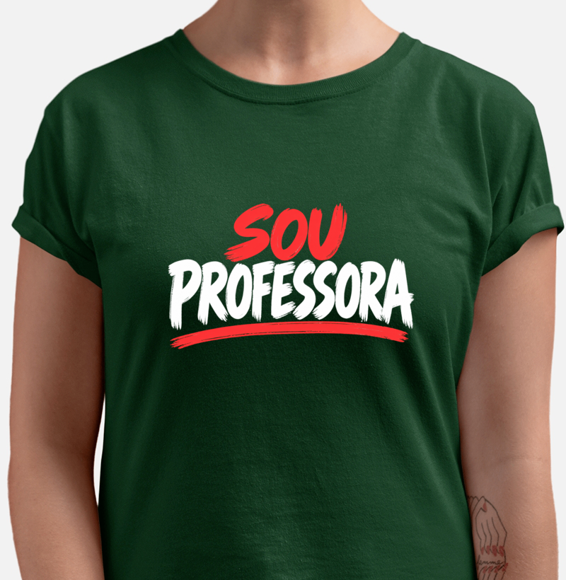 Camiseta Sou Professora - Letras Brancas - Imagem 3