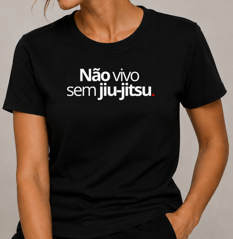 Camisetas Casal Jiu-Jitsu | Não Vivo sem Jiu-Jitsu (valor unitário) - Imagem 2