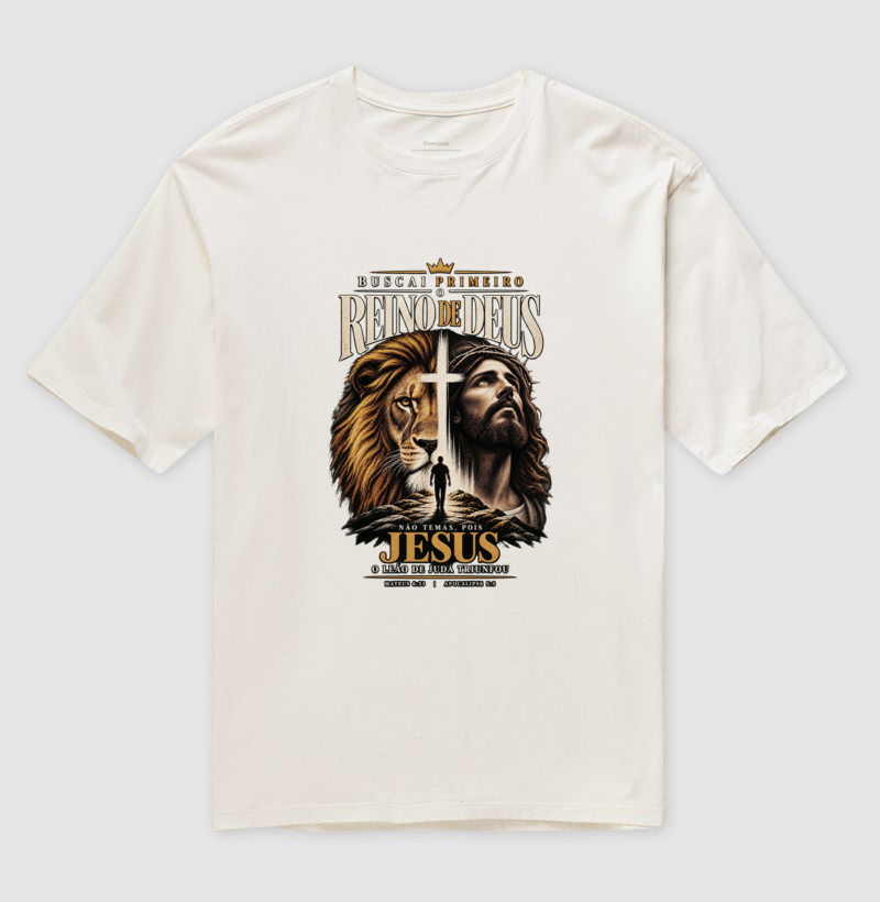 Buscai Primeiro o Reino de Deus — Camiseta Oversized - Imagem 2