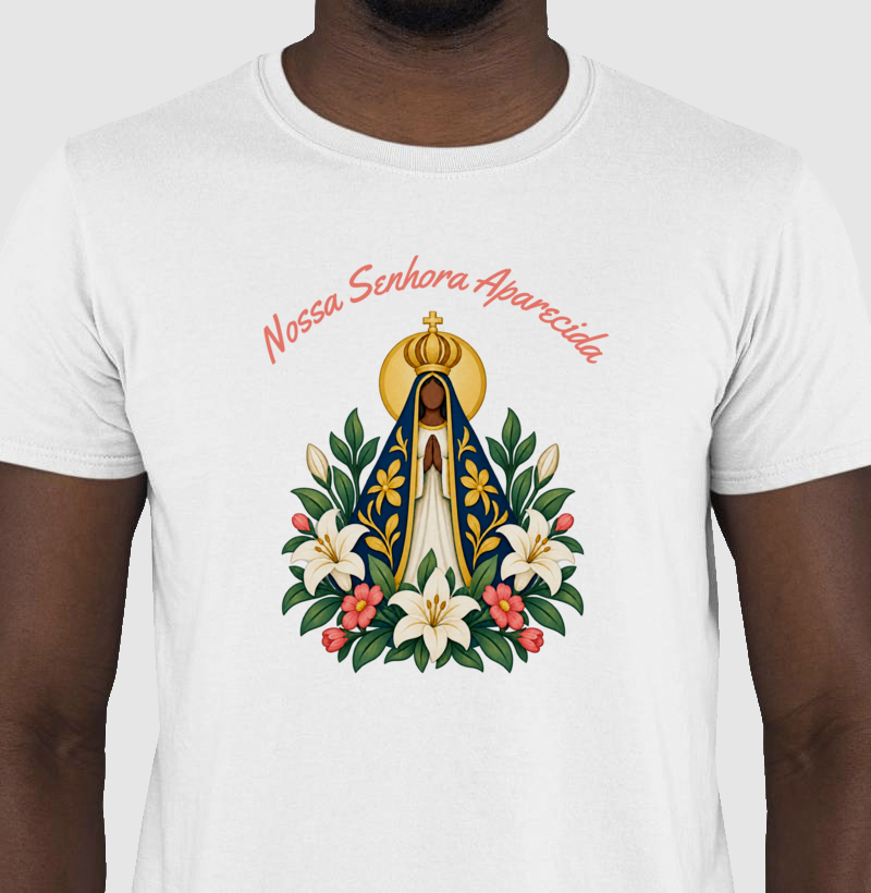 Camiseta Nossa Senhora Aparecida — Manto de Amor - Imagem 4