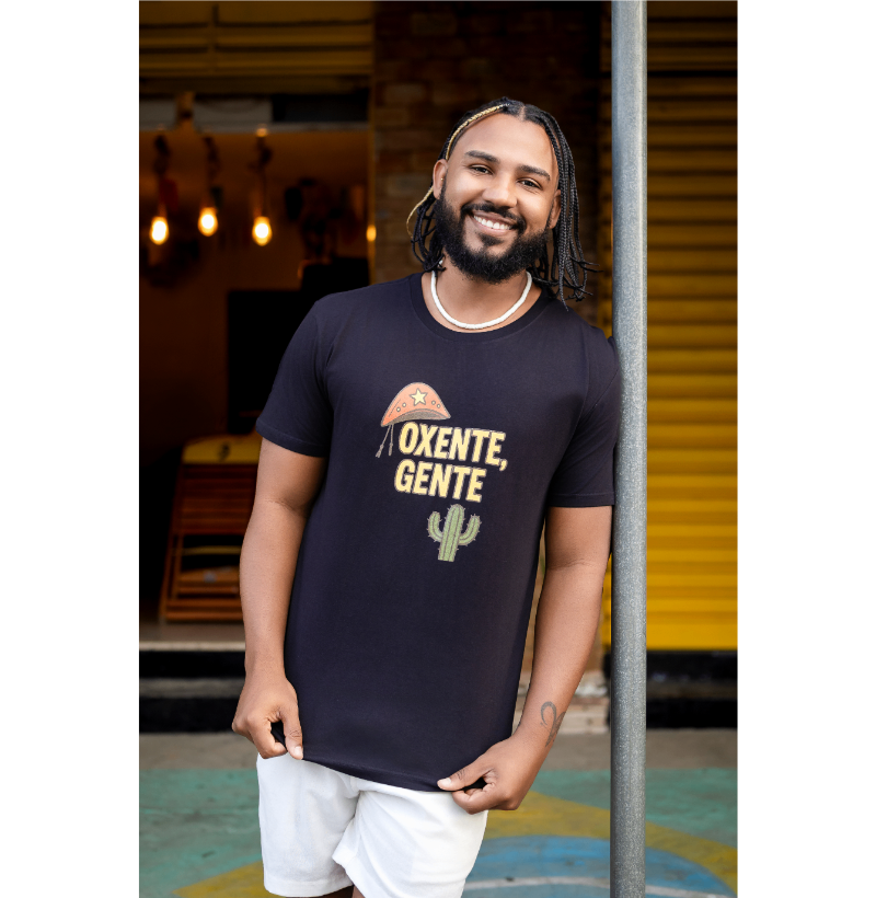 Camiseta Oxente, Gente! Coleção Baianês. Masculina e Feminina. Algodão Premium. - Imagem 3